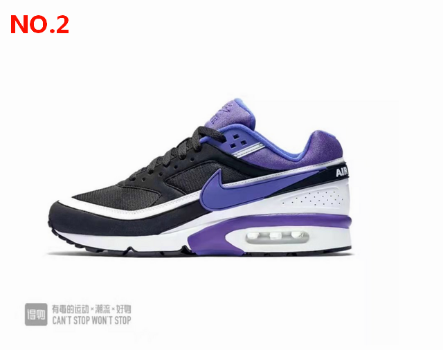 Nike Air Max BW Men Shoes Black Purple White;